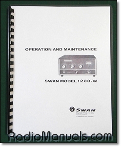 Swan 1200W Instruction Manual - Click Image to Close